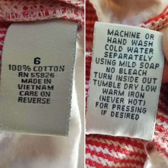 Vintage red and white striped wide leg Capri jeans - Picture 8 of 8